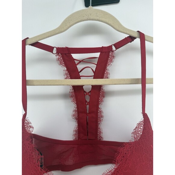 Victoria's Secret Very Sexy Push-Up Bra Color Red 32DDD lace lacy 32f - Picture 6 of 11